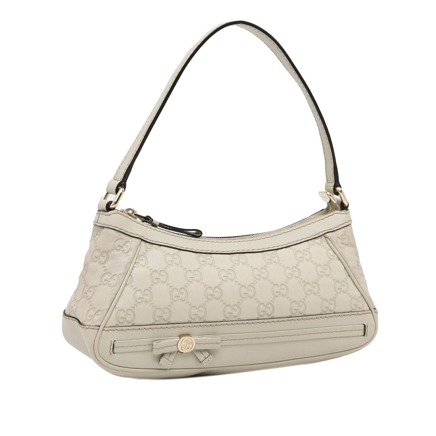 Gucci Guccissima Mayfair Baguette SHG-yhJxW6 Calf White Handbag