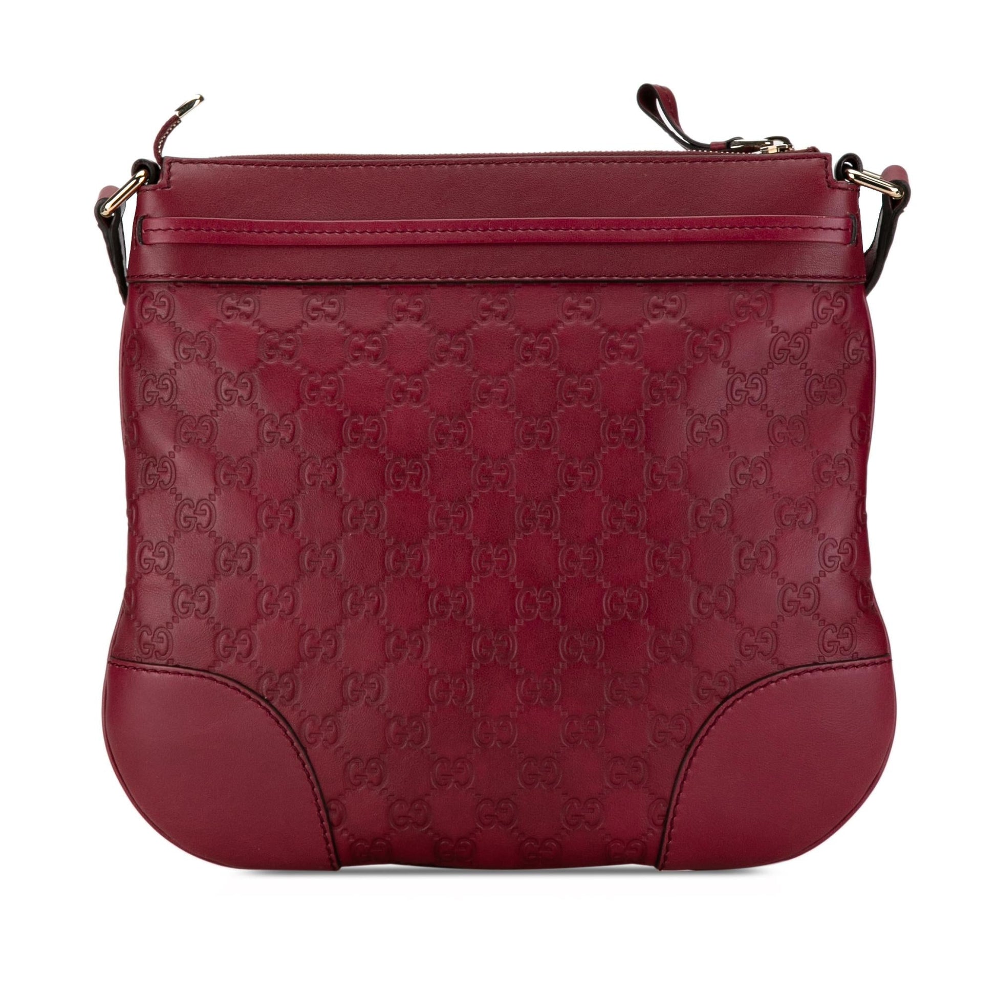 Gucci Guccissima Mayfair Calf Red Crossbody Bag