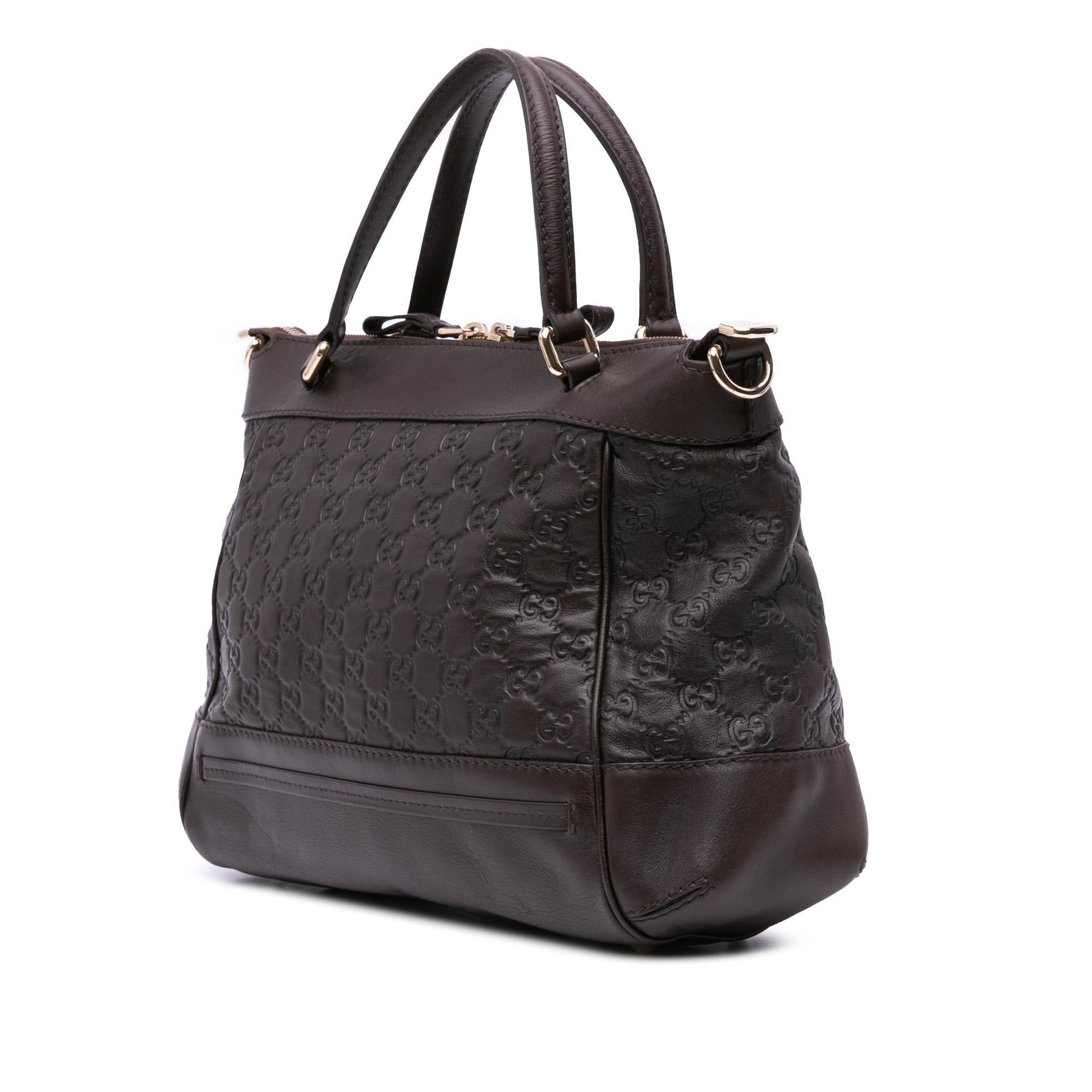 Gucci Guccissima Mayfair Calf Brown Satchel Bag
