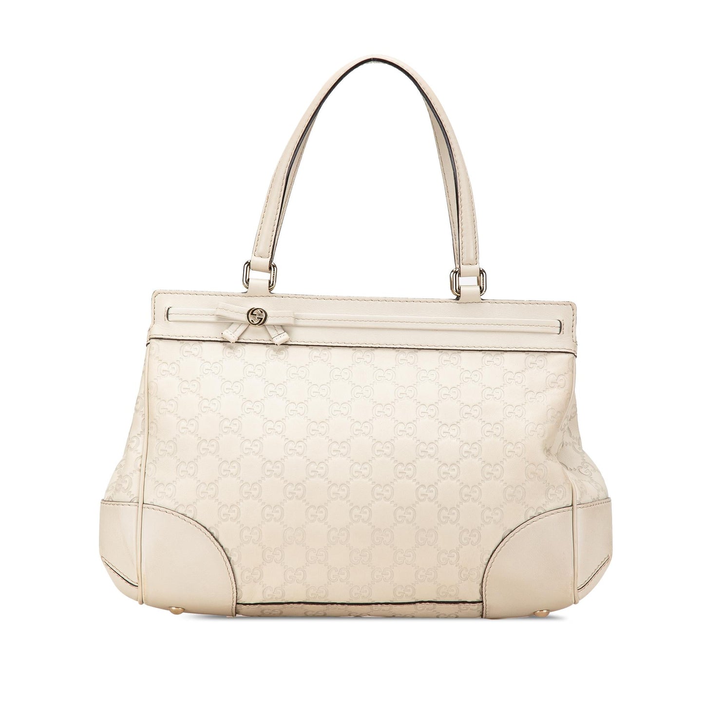 Gucci Guccissima Mayfair Calf White Tote Bag Mayfair Tote