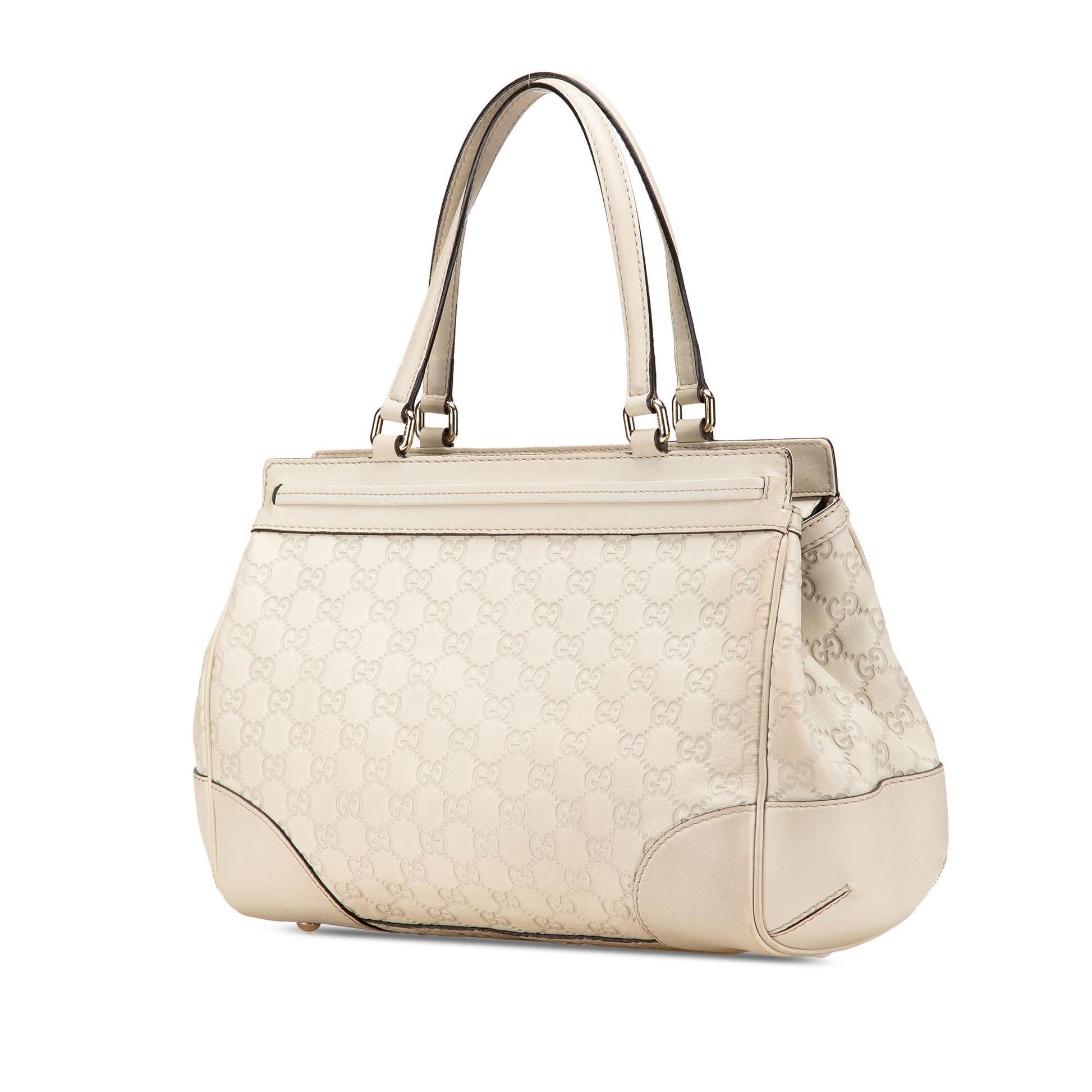 Gucci Guccissima Mayfair Calf White Tote Bag Mayfair Tote