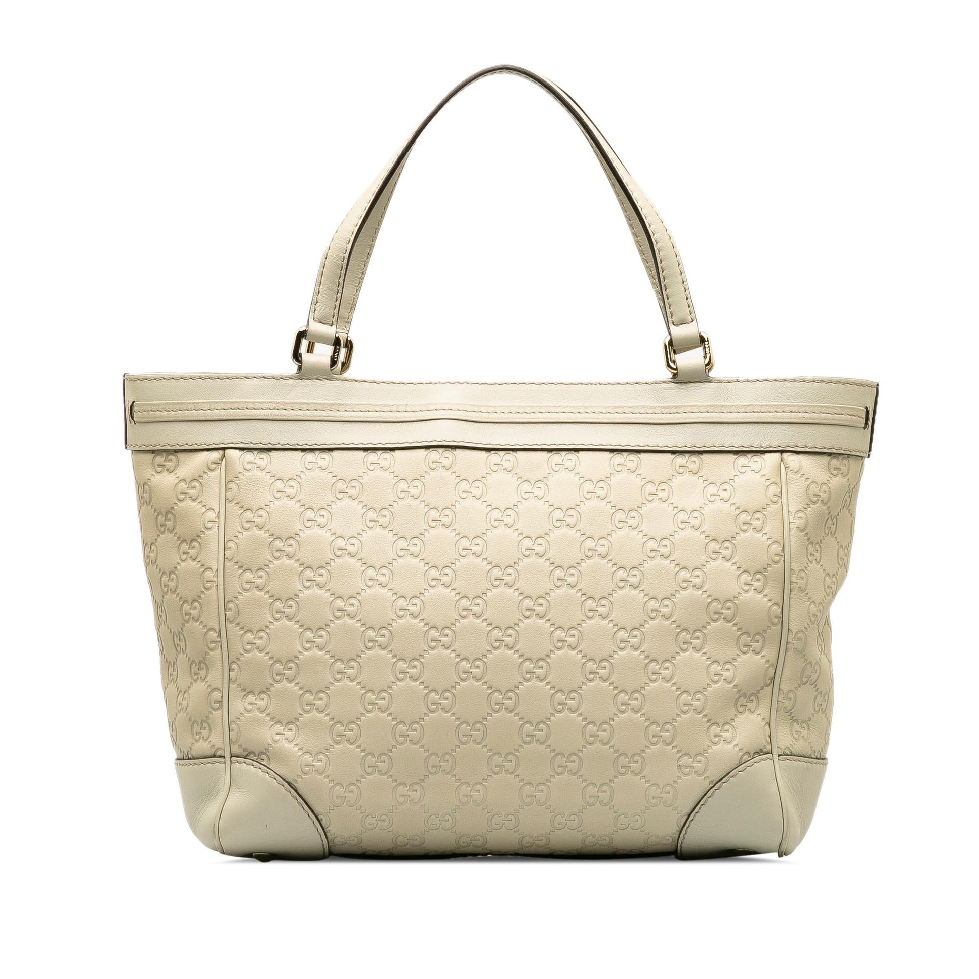 Gucci Guccissima Mayfair Calf White Tote Bag
