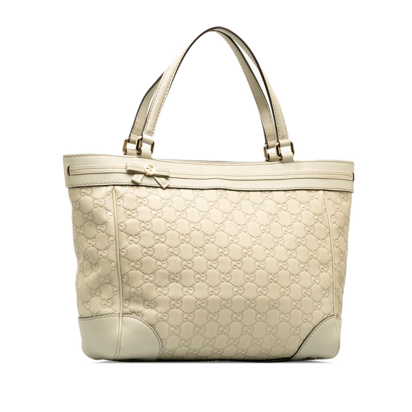 Gucci Guccissima Mayfair Calf White Tote Bag
