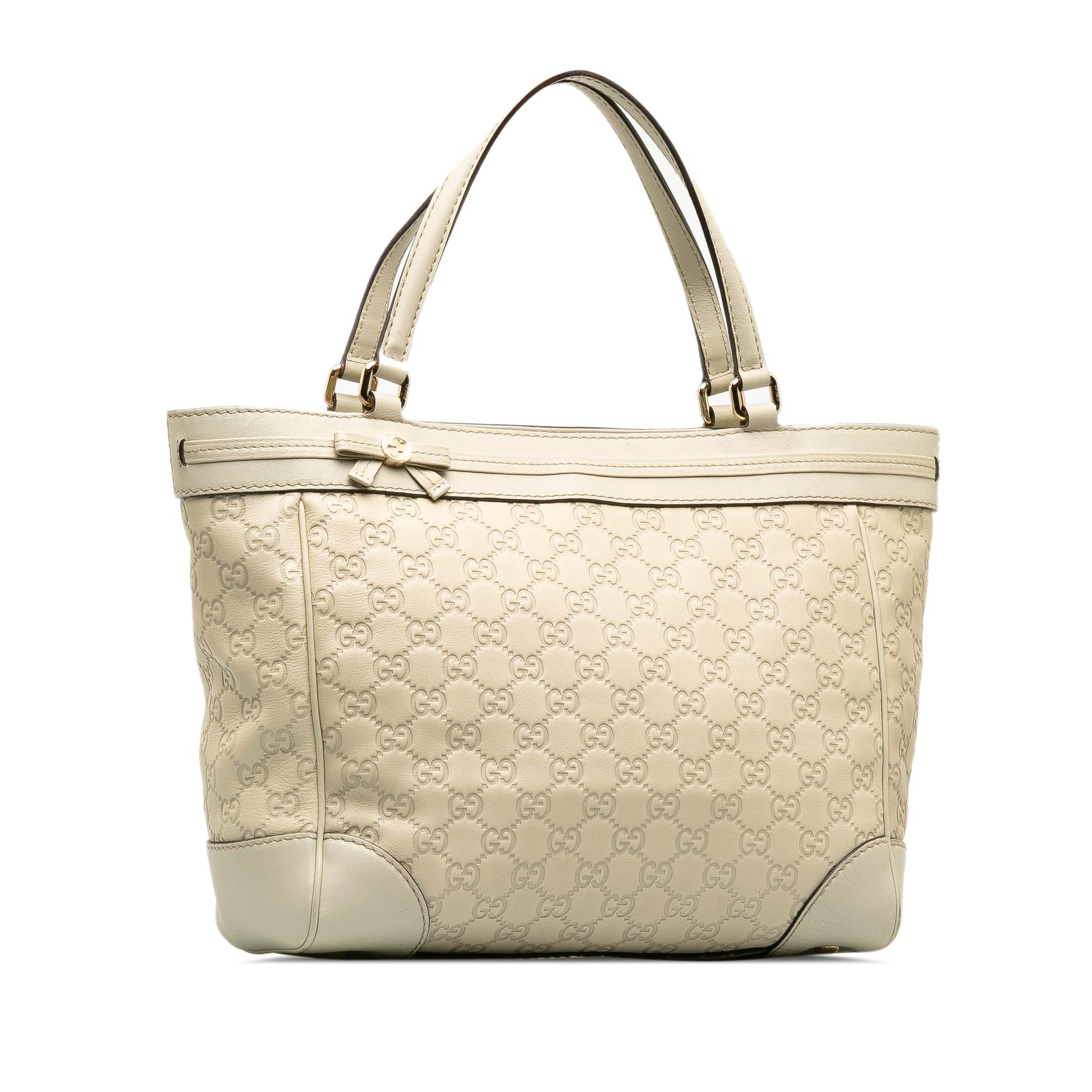 Gucci Guccissima Mayfair Calf White Tote Bag