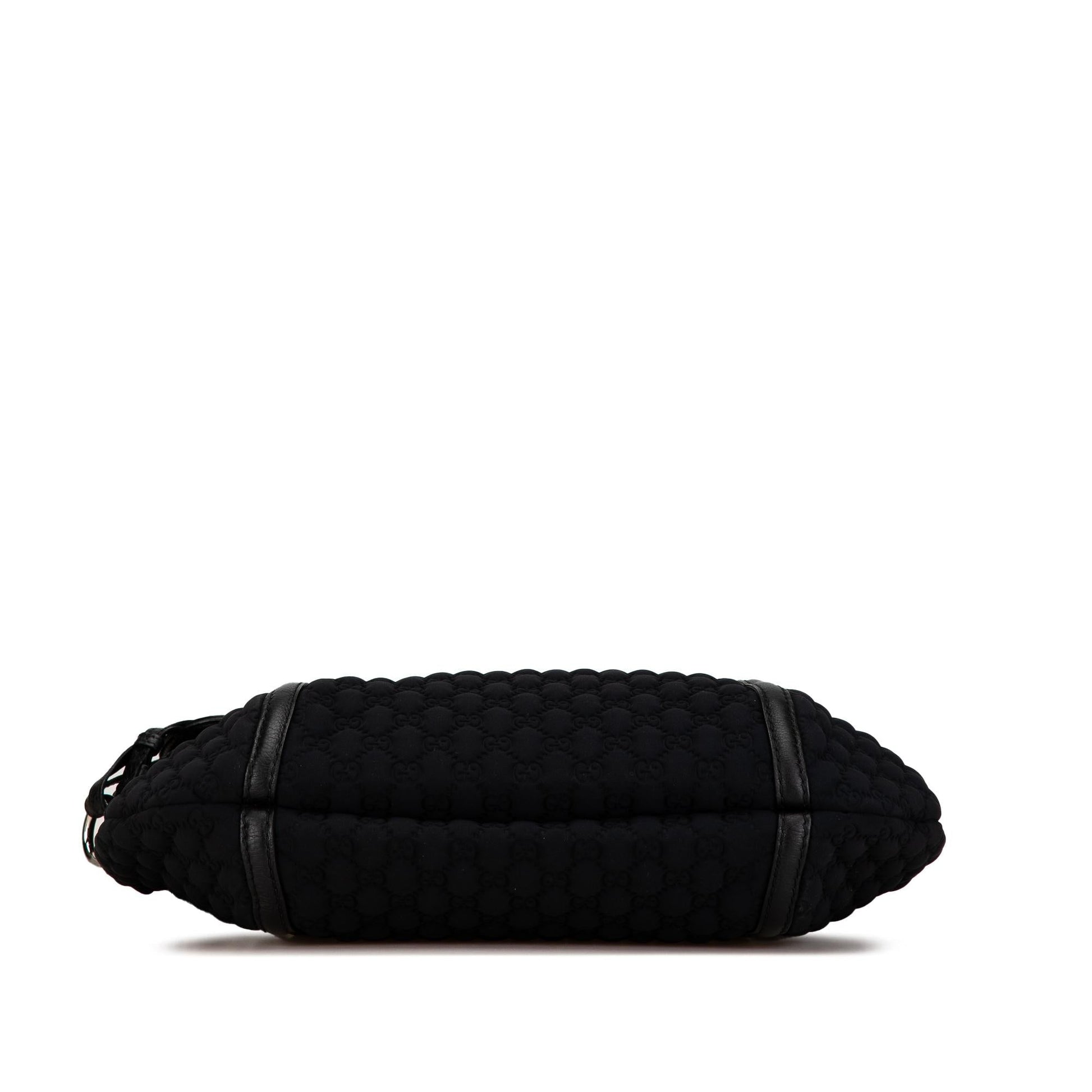 Gucci Guccissima Neoprene Techno Horsebit Canvas Calf Black Shoulder Bag
