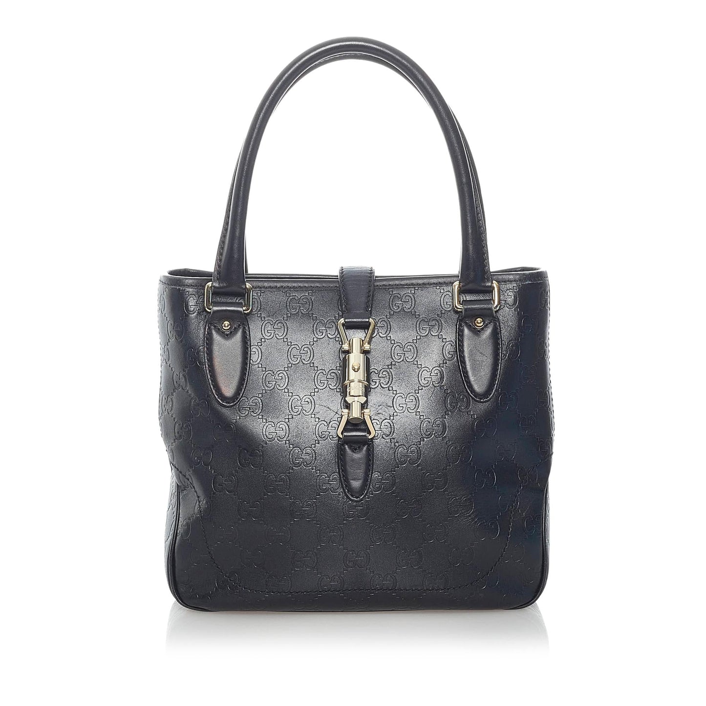 Gucci Guccissima New Jackie SHG Calf Black Satchel Bag