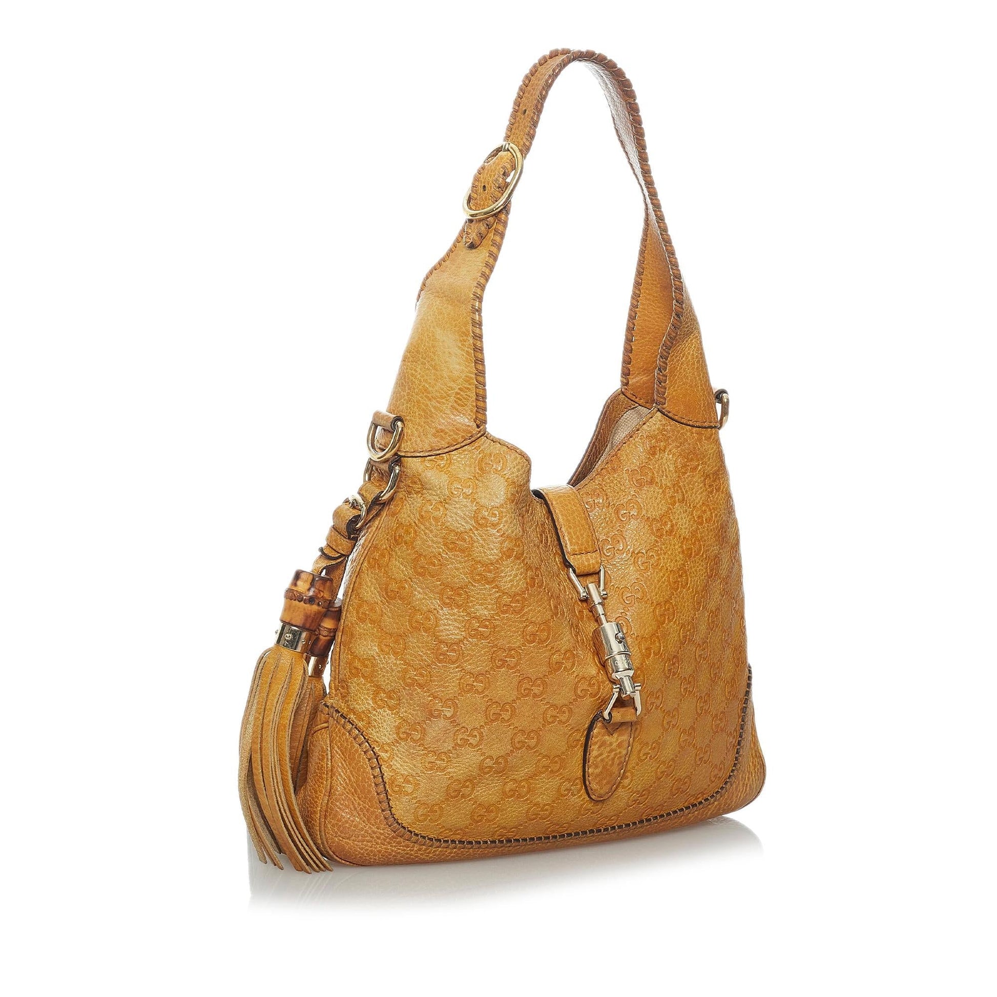 Gucci Guccissima New Jackie SHG Calf Brown Satchel Bag
