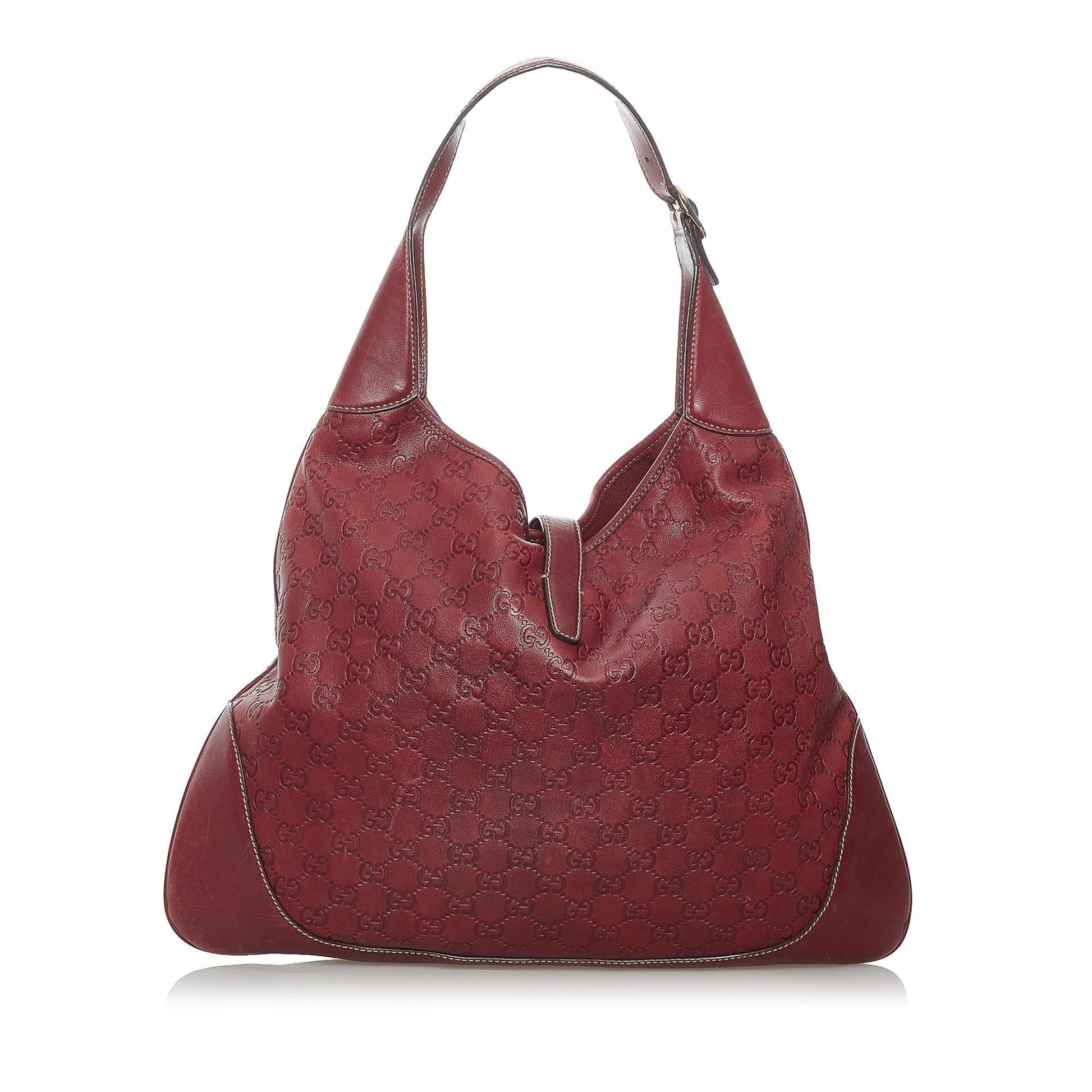 Gucci Guccissima New Jackie SHG Calf Red Shoulder Bag
