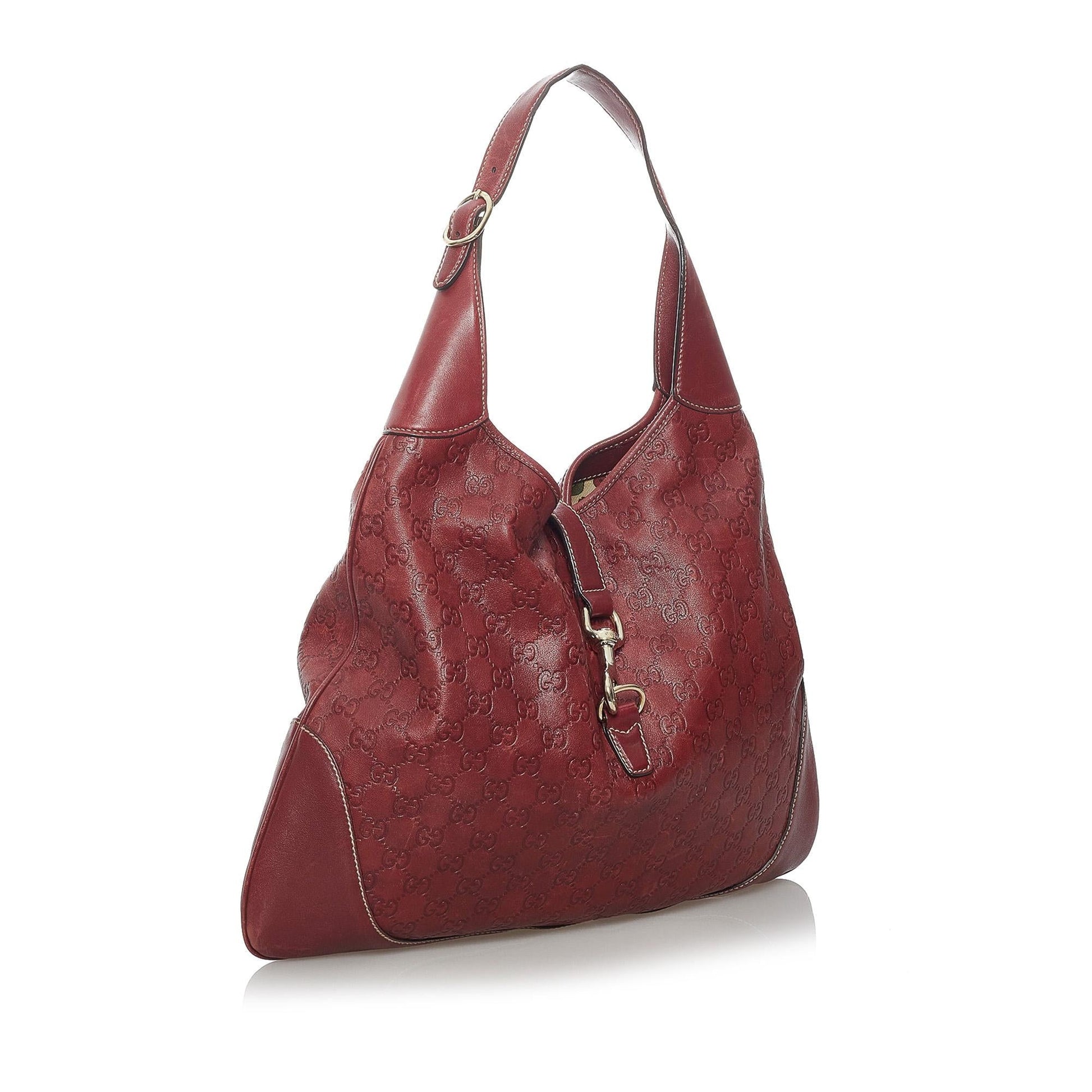 Gucci Guccissima New Jackie SHG Calf Red Shoulder Bag
