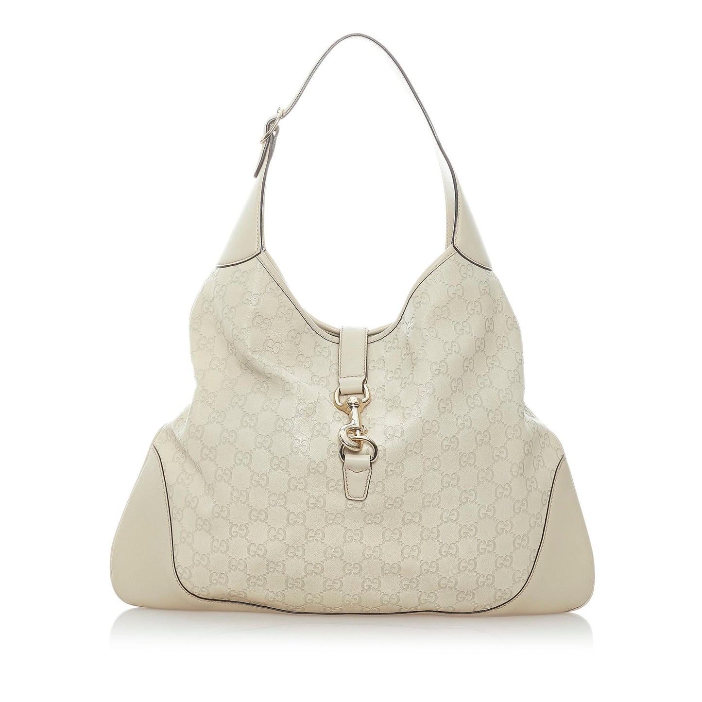 Gucci Guccissima New Jackie SHG Calf White Shoulder Bag