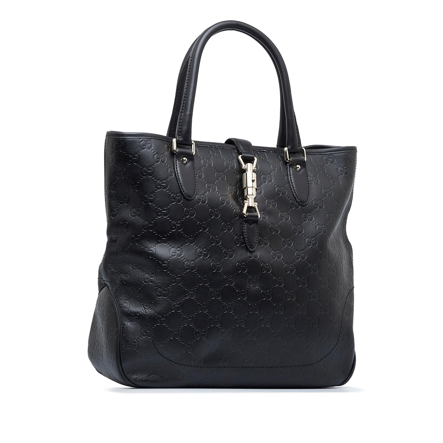 Gucci Guccissima New Jackie SHG-kH4Dlg Calf Black Tote Bag