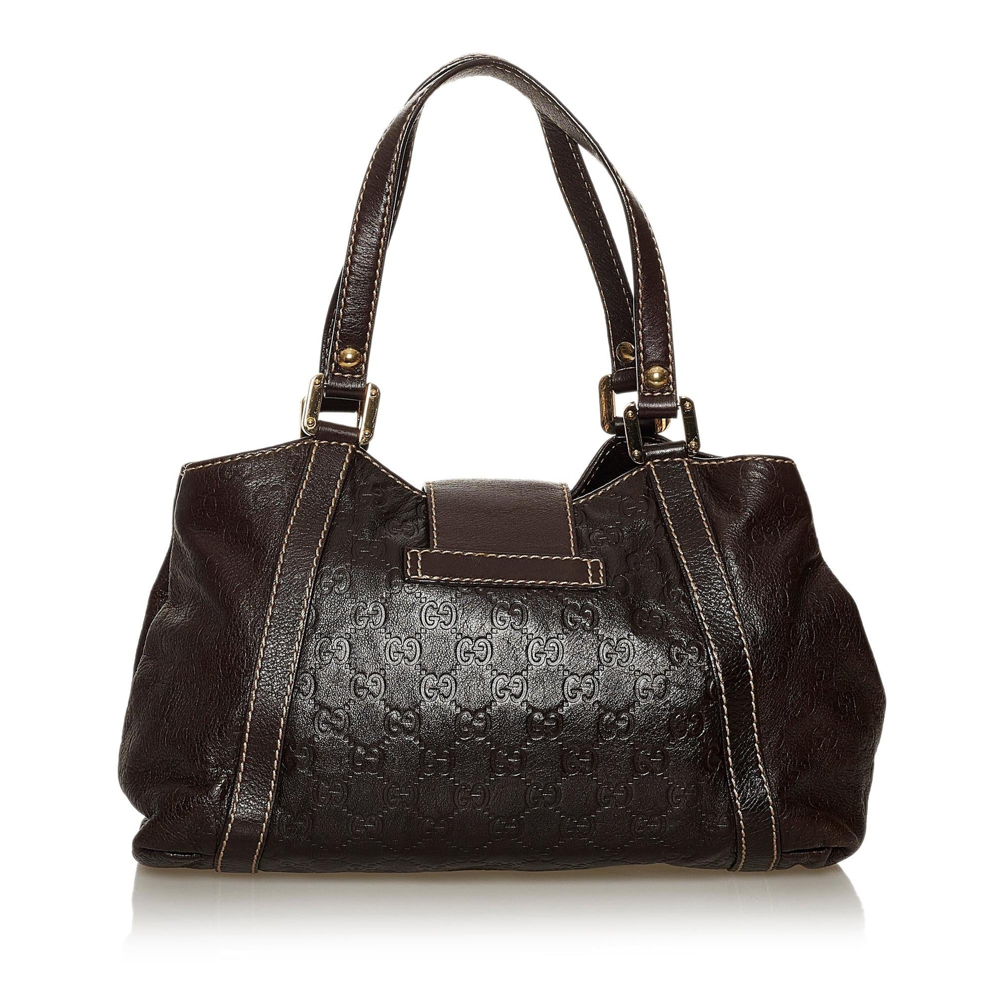 Gucci Guccissima New Ladies SHG Calf Brown Shoulder Bag