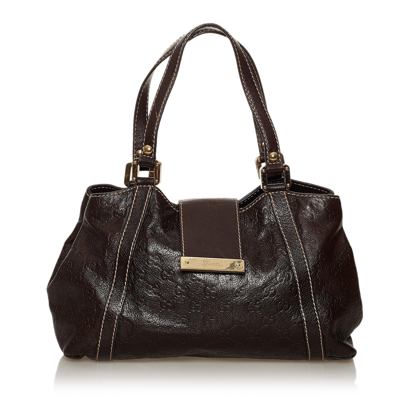 Gucci Guccissima New Ladies SHG Calf Brown Shoulder Bag