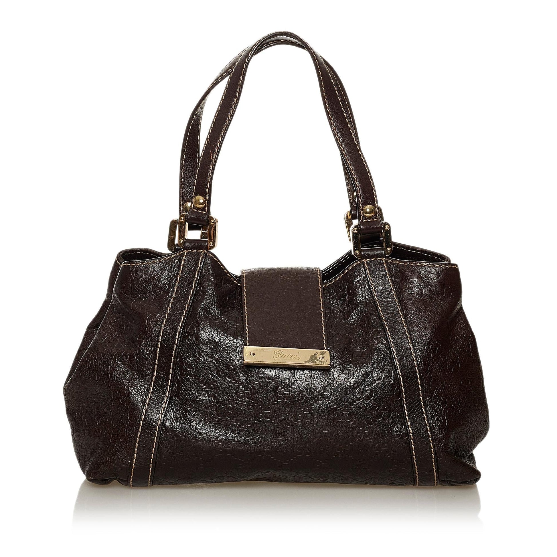 Gucci Guccissima New Ladies SHG Calf Brown Shoulder Bag