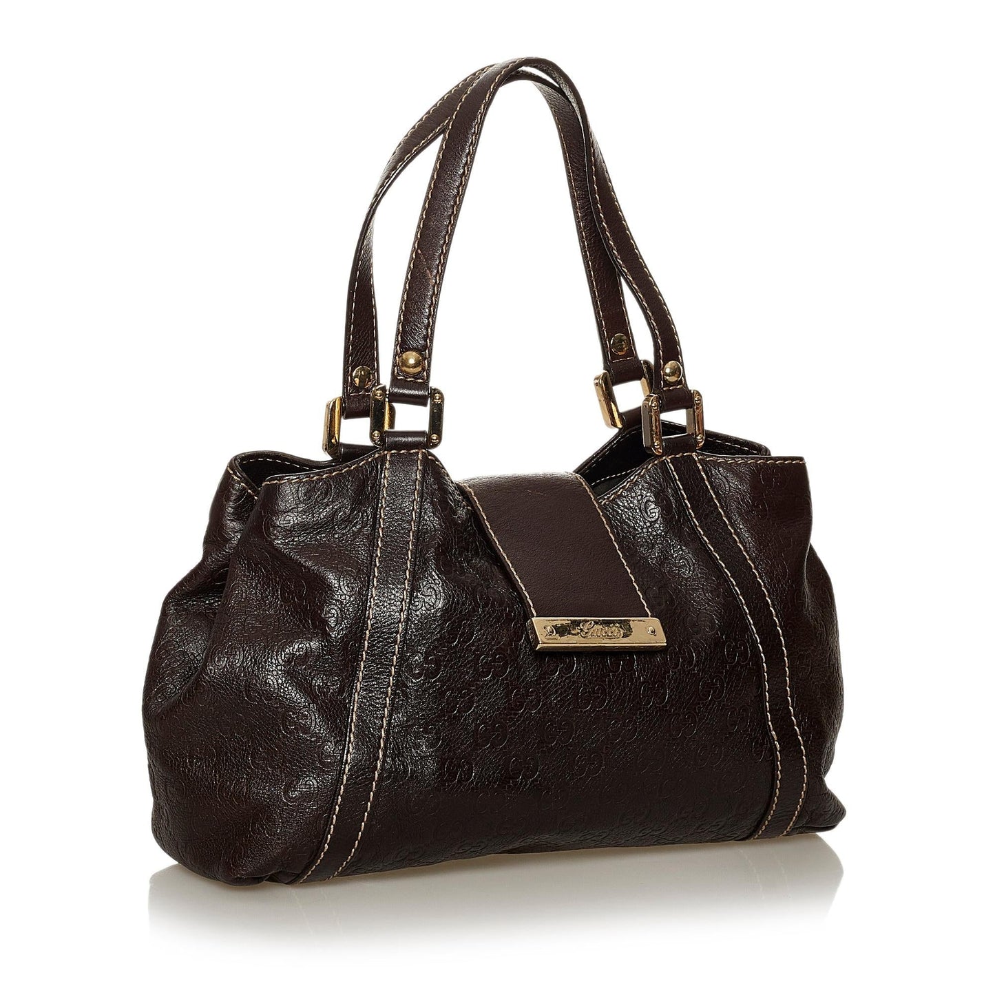 Gucci Guccissima New Ladies SHG Calf Brown Shoulder Bag
