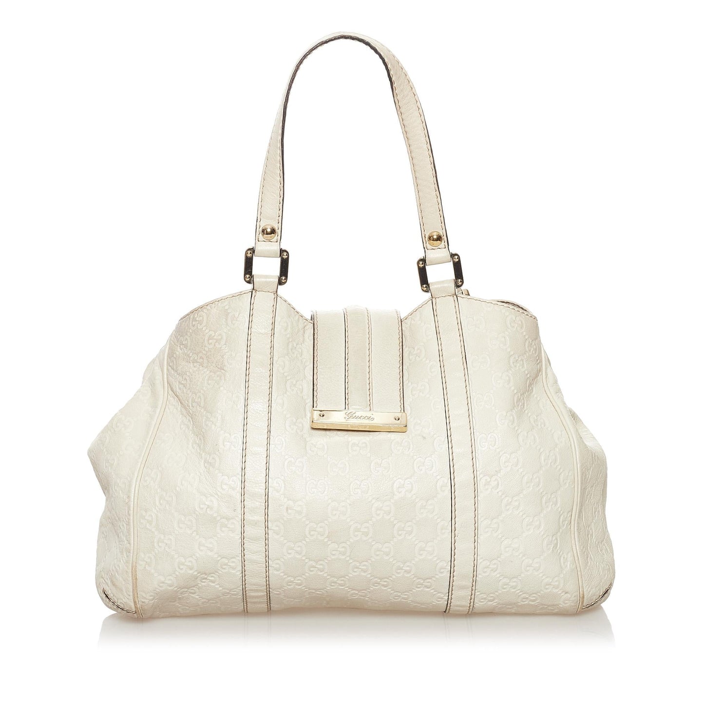 Gucci Guccissima New Ladies SHG Calf White Shoulder Bag