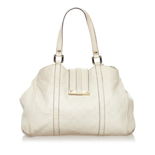 Gucci Guccissima New Ladies SHG Calf White Shoulder Bag