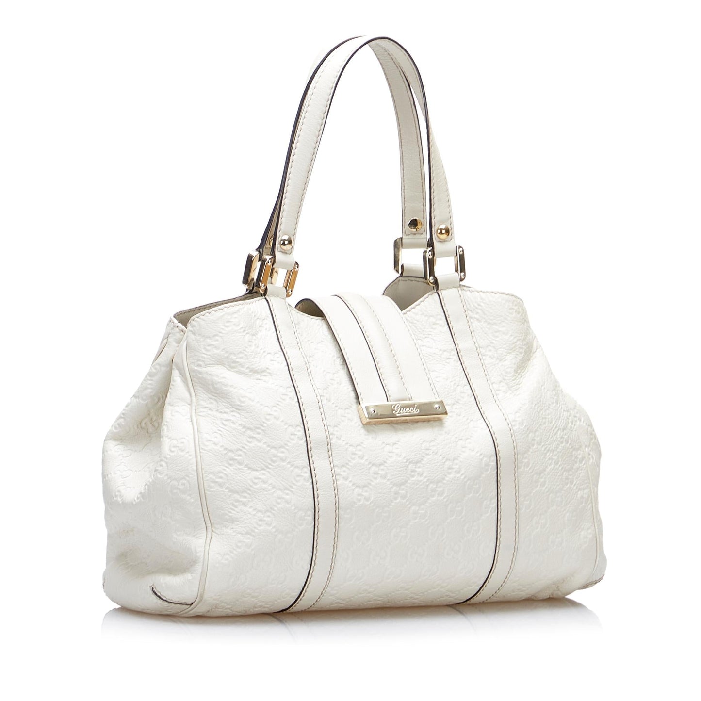Gucci Guccissima New Ladies SHG-TSvnCn Calf White Tote Bag