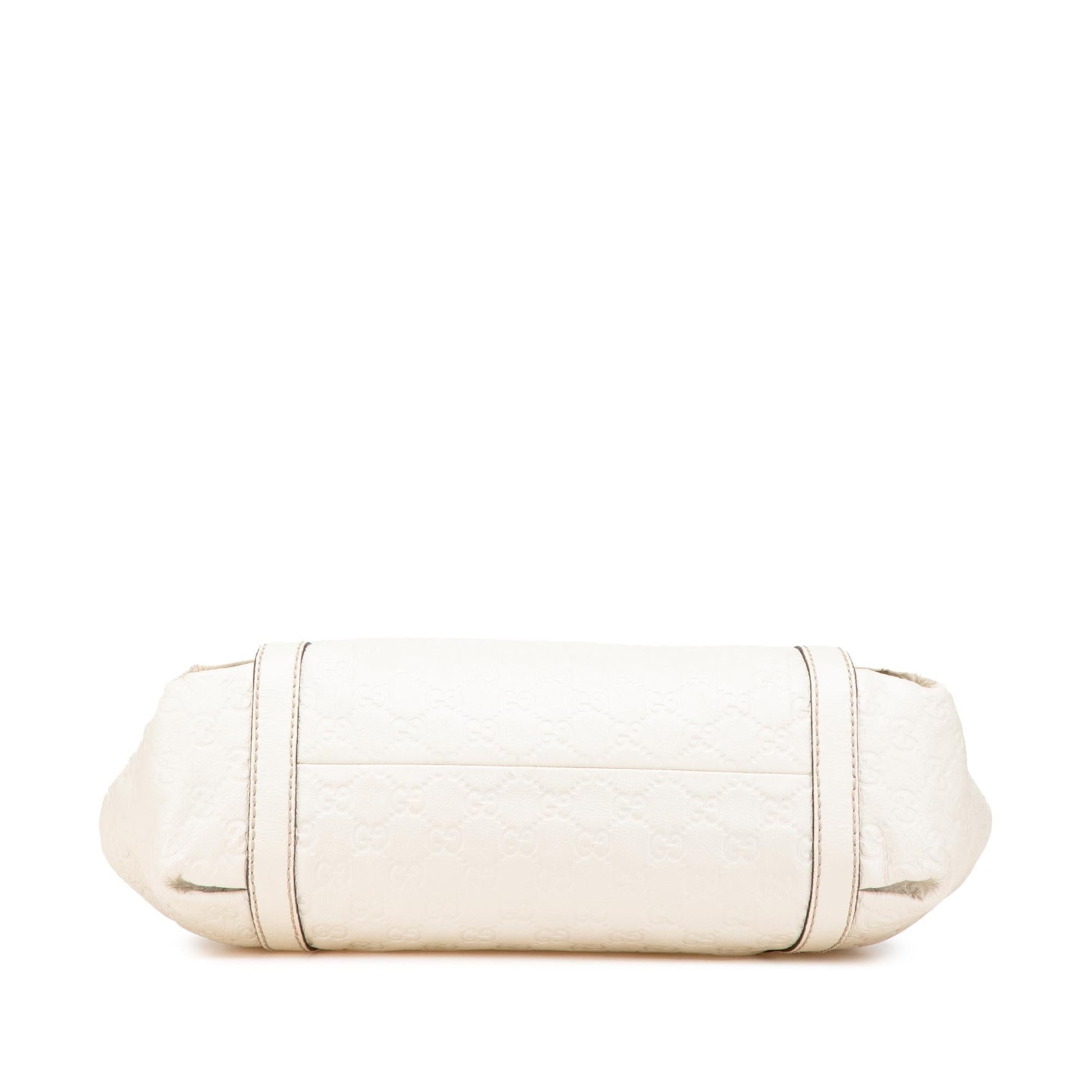 Gucci Guccissima New Ladies Calf White Tote Bag