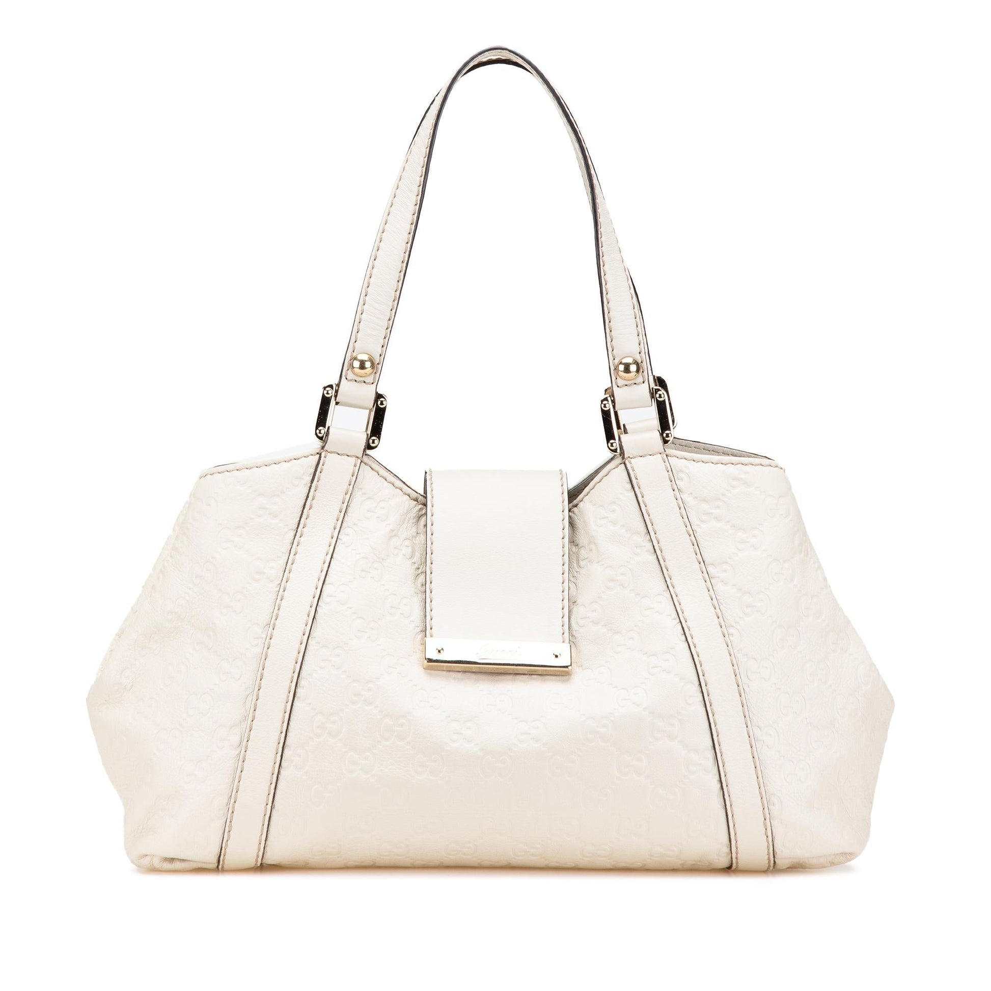 Gucci Guccissima New Ladies Calf White Tote Bag