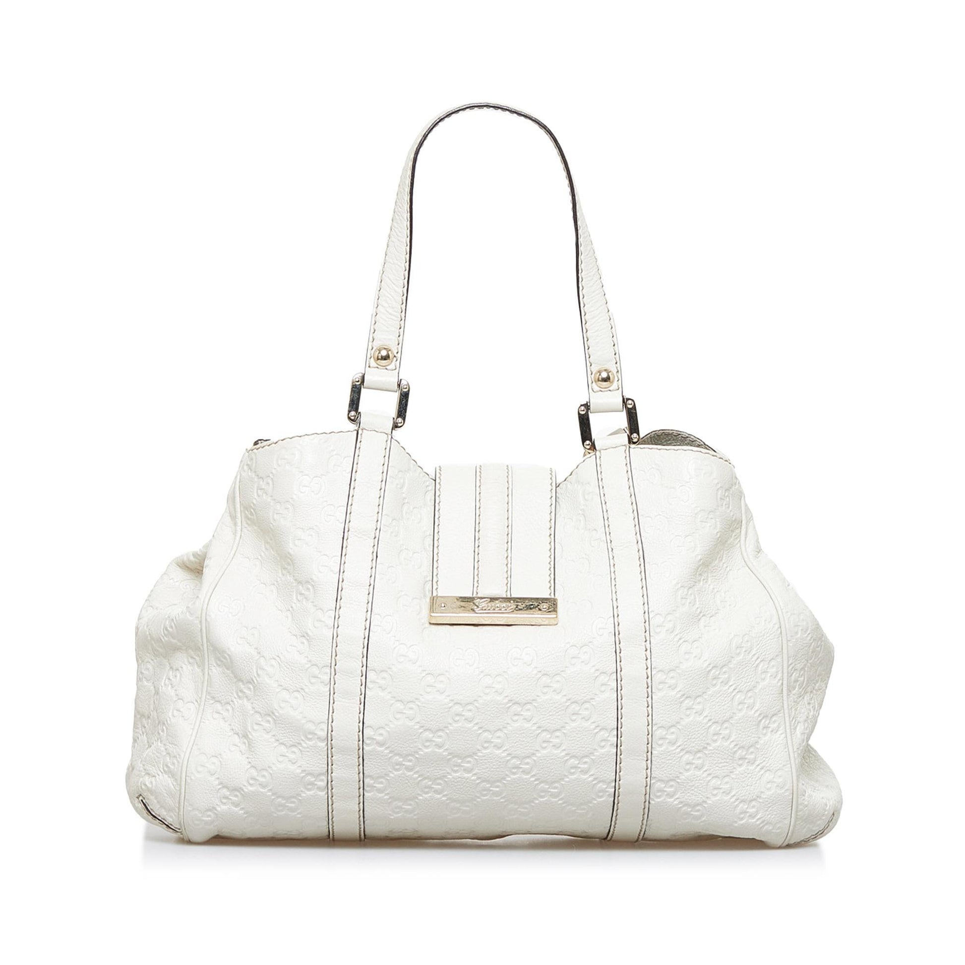 Gucci Guccissima New Ladies SHG-7GtORb Calf White Shoulder Bag
