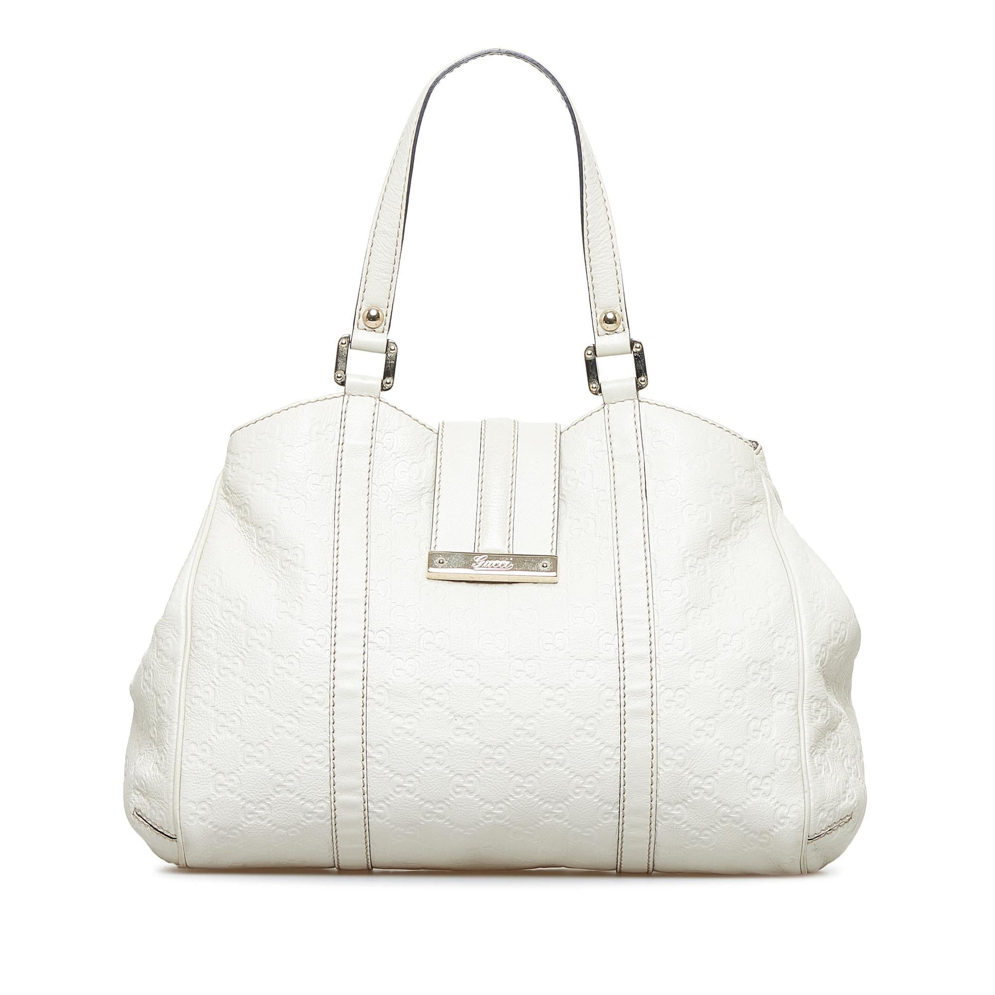 Gucci Guccissima New Ladies SHG-LsatQ3 Calf White Tote Bag