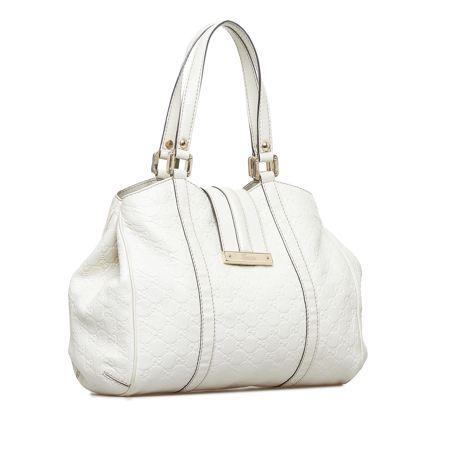 Gucci Guccissima New Ladies SHG-LsatQ3 Calf White Tote Bag