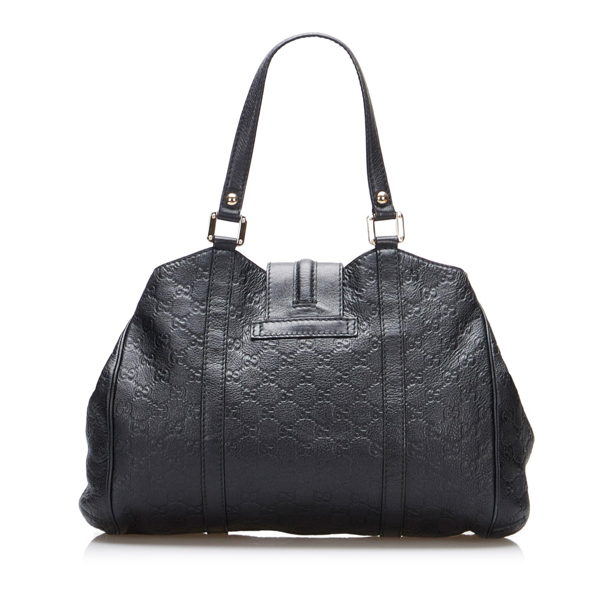 Gucci Guccissima New Ladies SHG-0NUzgr Calf Black Tote Bag