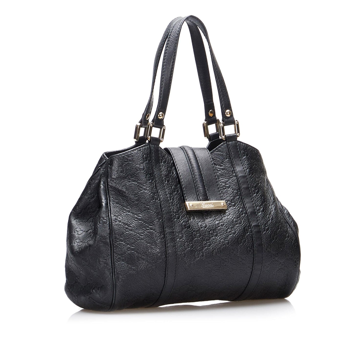 Gucci Guccissima New Ladies SHG-0NUzgr Calf Black Tote Bag