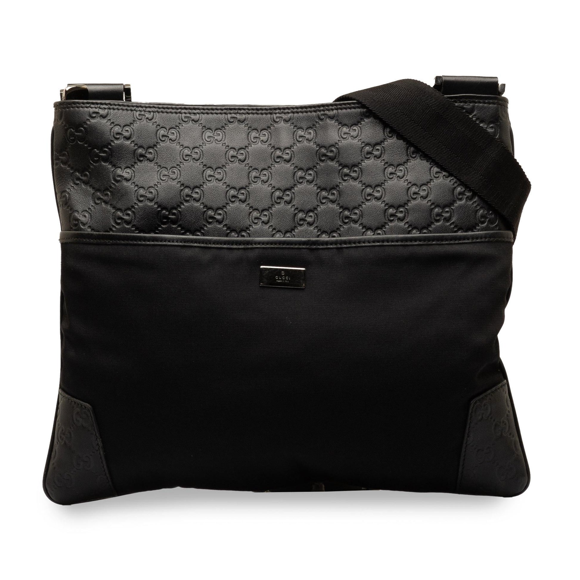 Gucci Guccissima SHG-MY6YZn Nylon Black Crossbody Bag