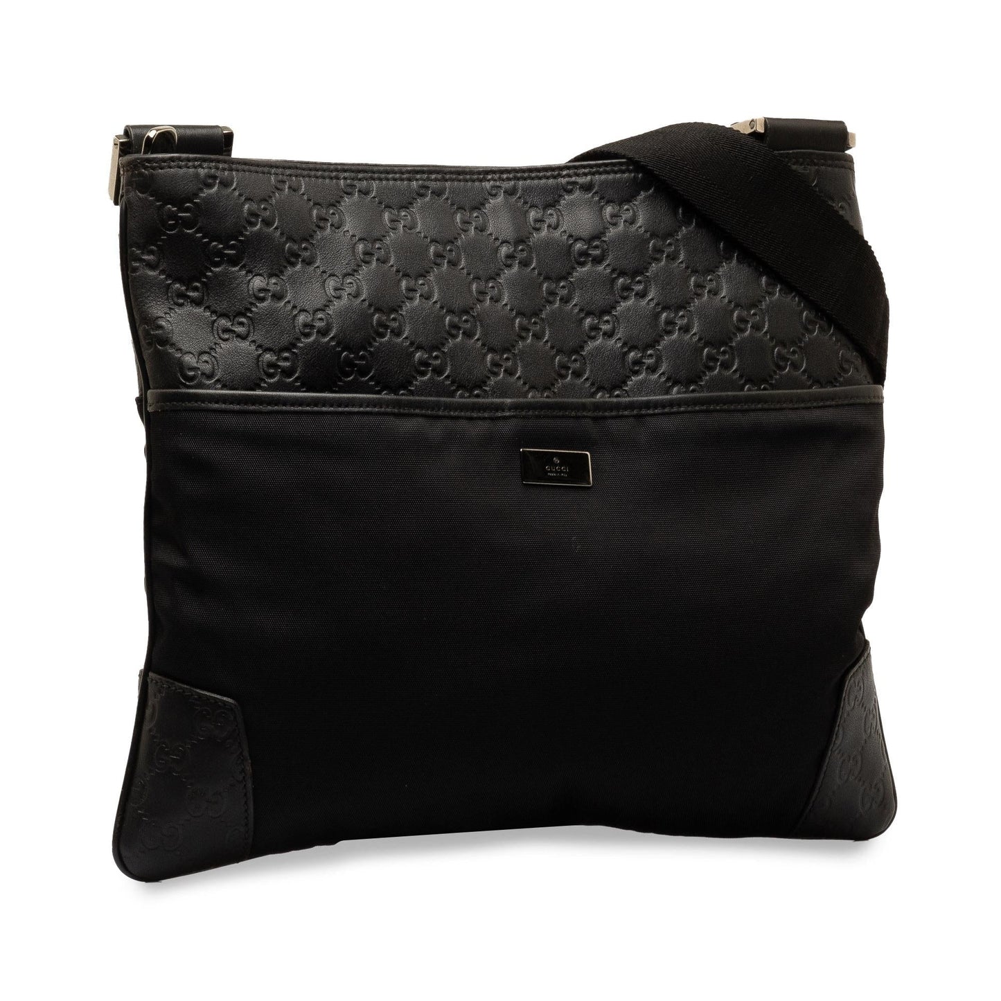 Gucci Guccissima SHG-MY6YZn Nylon Black Crossbody Bag