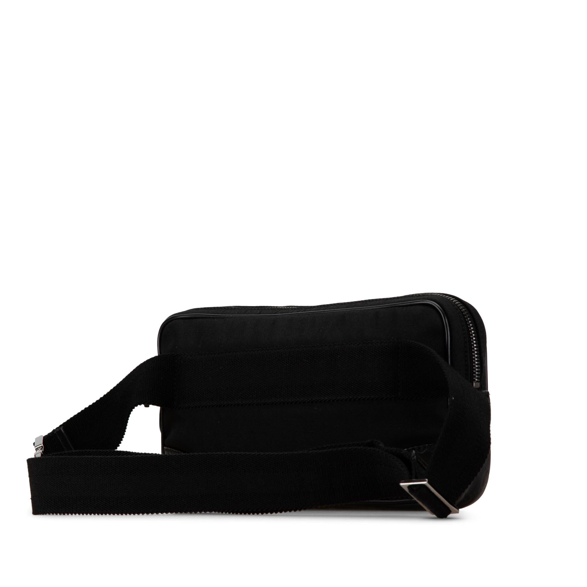 Gucci Guccissima Trim Belt Nylon Black Accessory