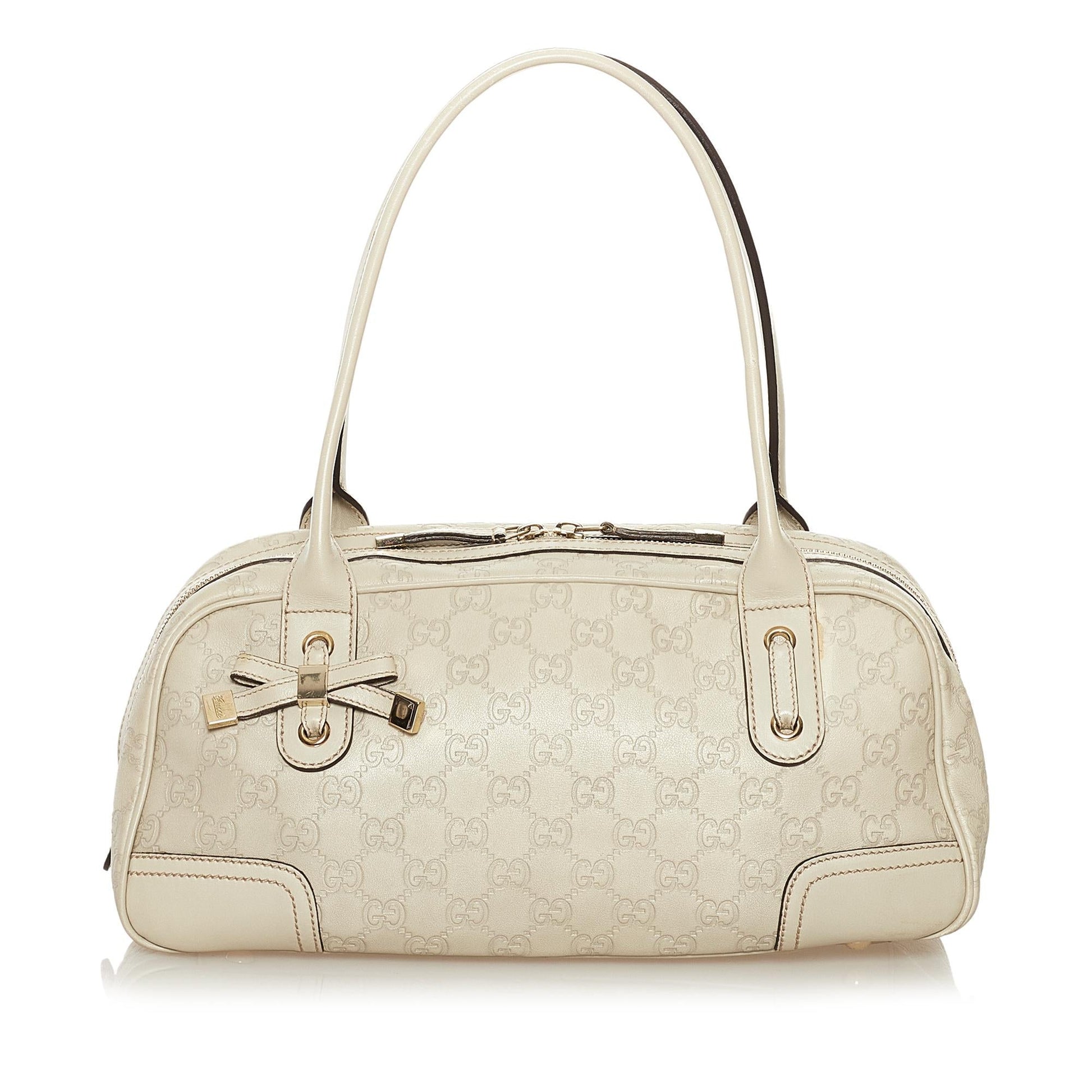 Gucci Guccissima Princy SHG Calf White Shoulder Bag Bag Shg
