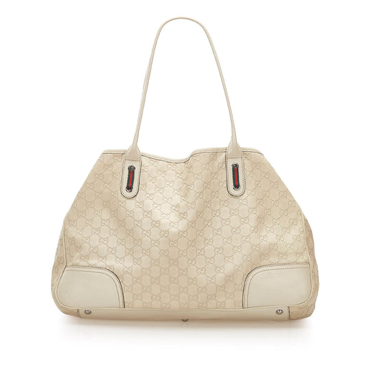 Gucci Guccissima Princy SHG Calf White Tote Bag