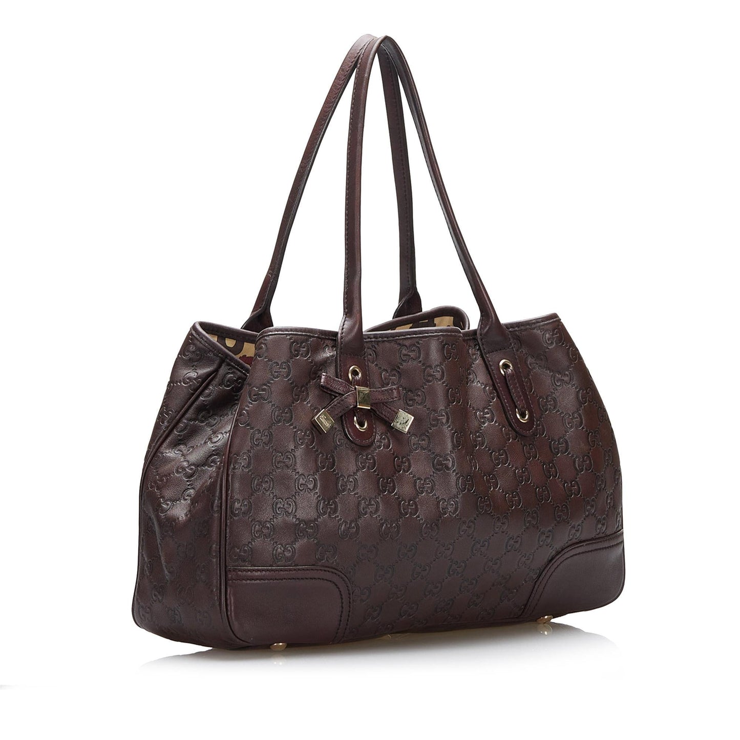 Gucci Guccissima Princy SHG-dw5JU0 Calf Brown Tote Bag