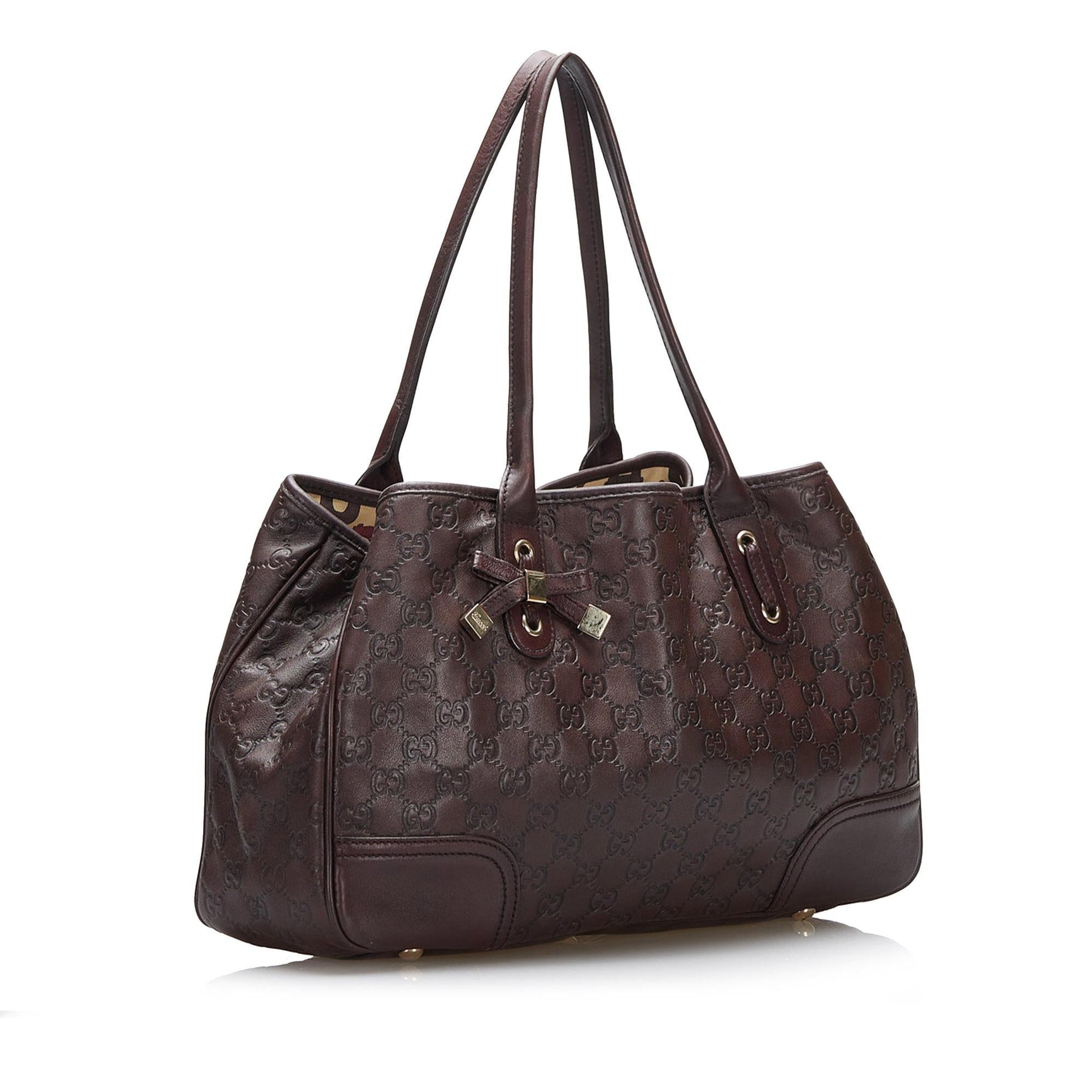 Gucci Guccissima Princy SHG-dw5JU0 Calf Brown Tote Bag