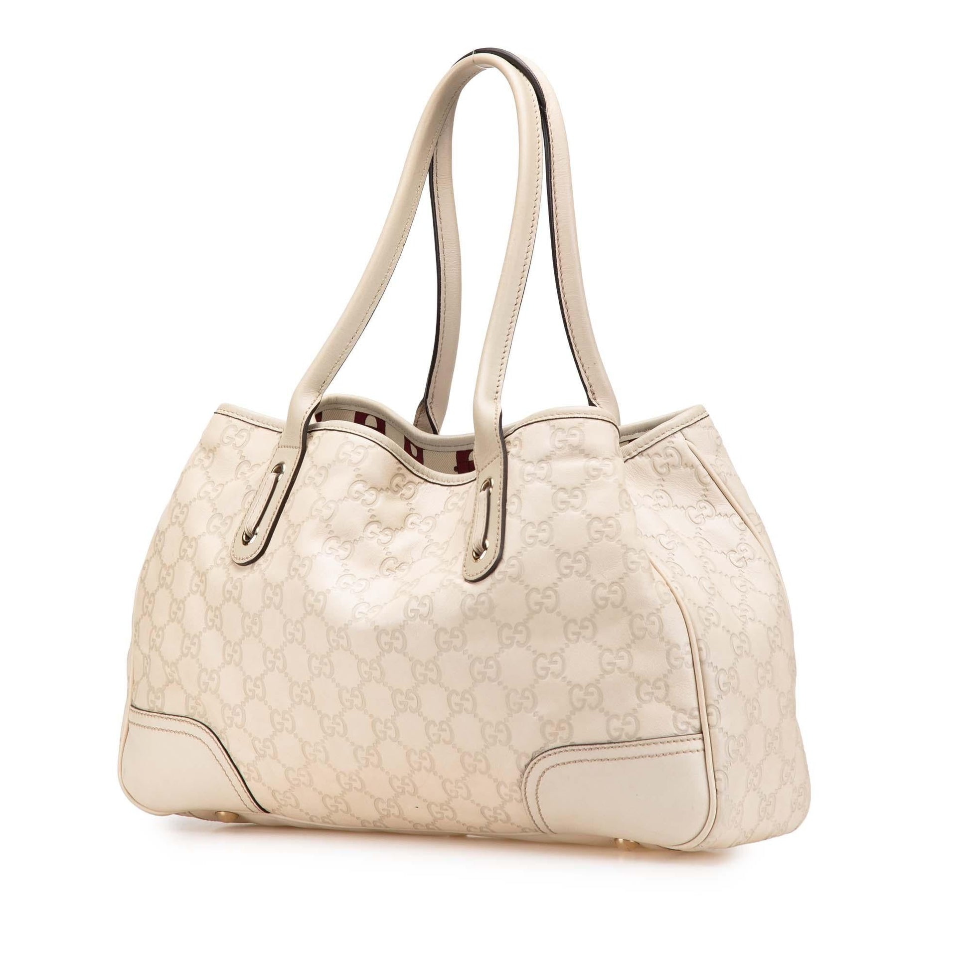 Gucci Guccissima Princy Calf White Tote Bag Tote 2