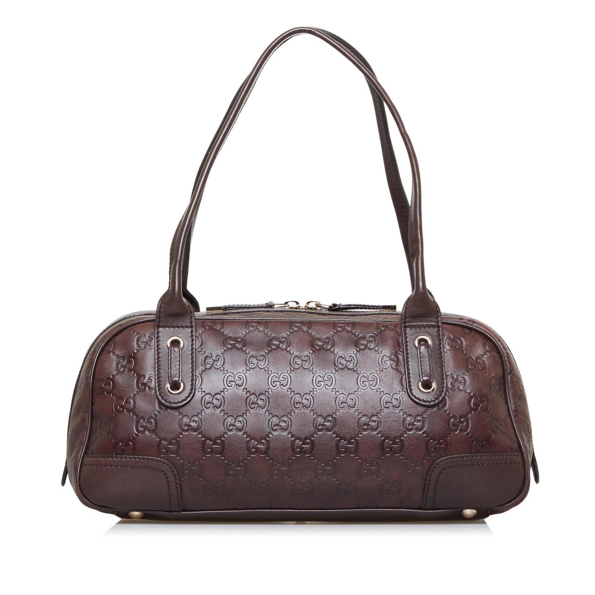 Gucci Guccissima Princy SHG-8u5yga Calf Brown Satchel Bag