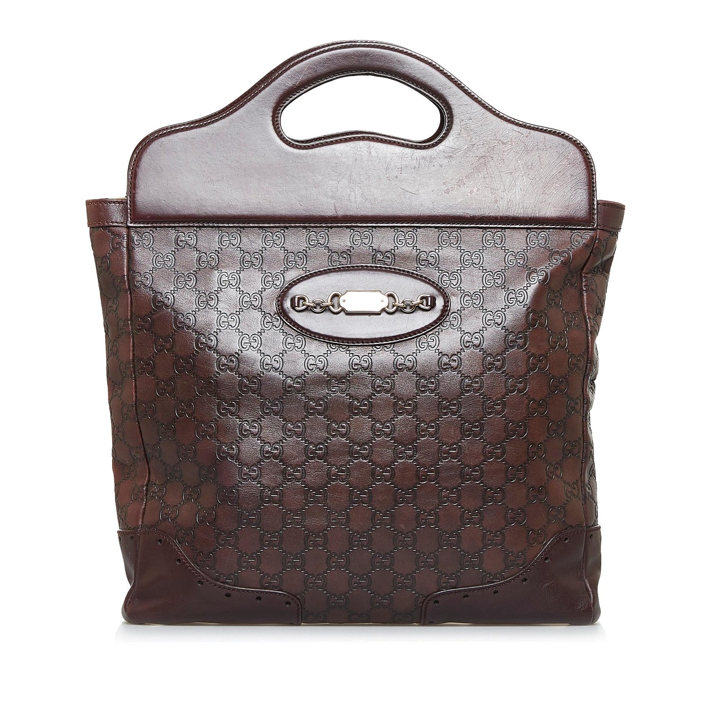 Gucci Guccissima Punch SHG-8Kgvyg Calf Brown Satchel Bag
