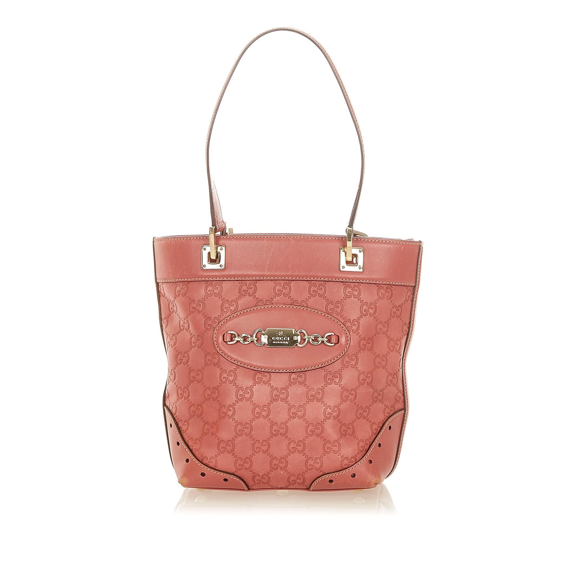 Gucci Guccissima Punch SHG Calf Red Tote Bag Bag Shg