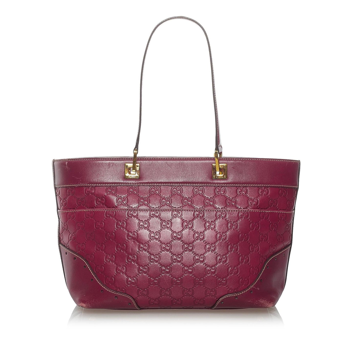 Gucci Guccissima Punch SHG Calf Red Tote Bag 3