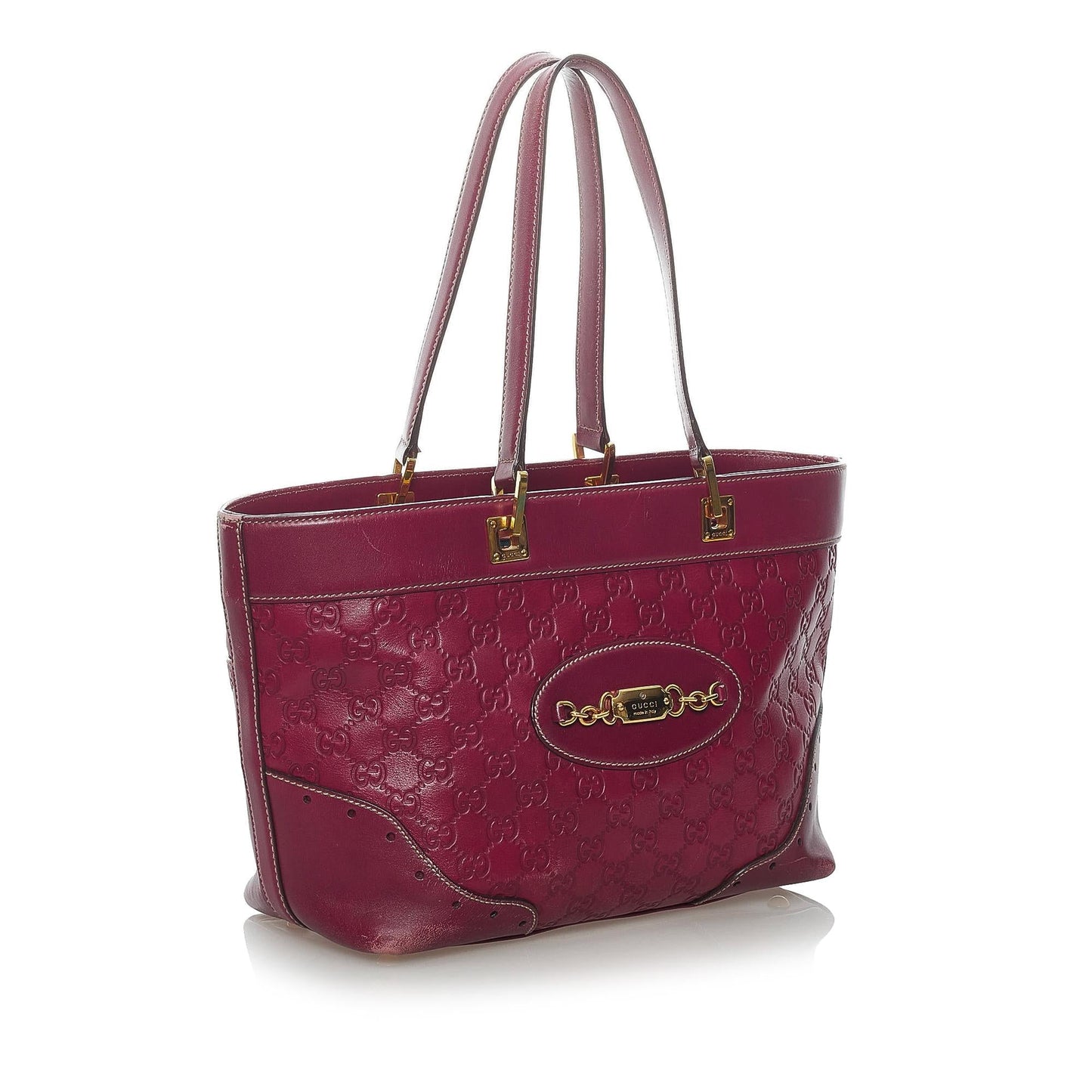 Gucci Guccissima Punch SHG Calf Red Tote Bag 3