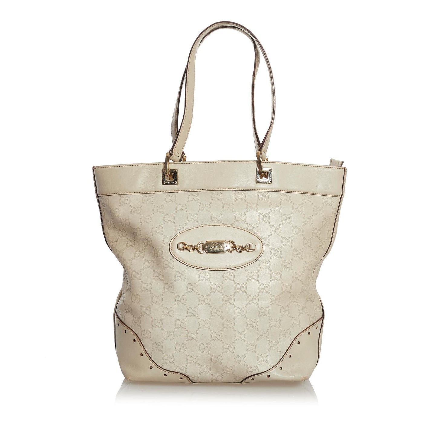 Gucci Guccissima Punch SHG Calf White Tote Bag