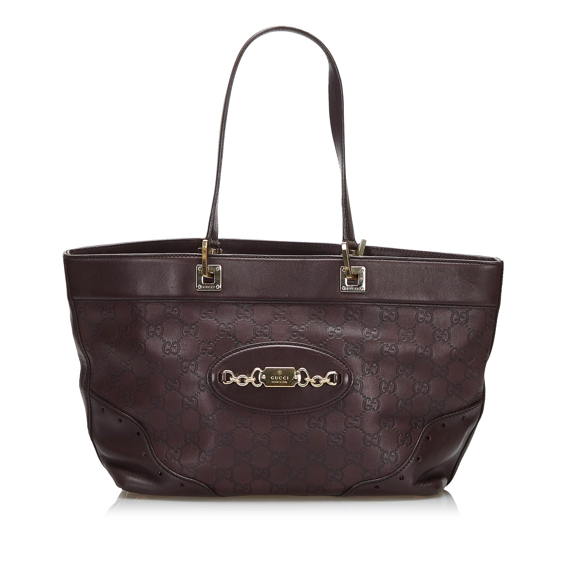 Gucci Guccissima Punch SHG-V1rTh1 Calf Brown Tote Bag