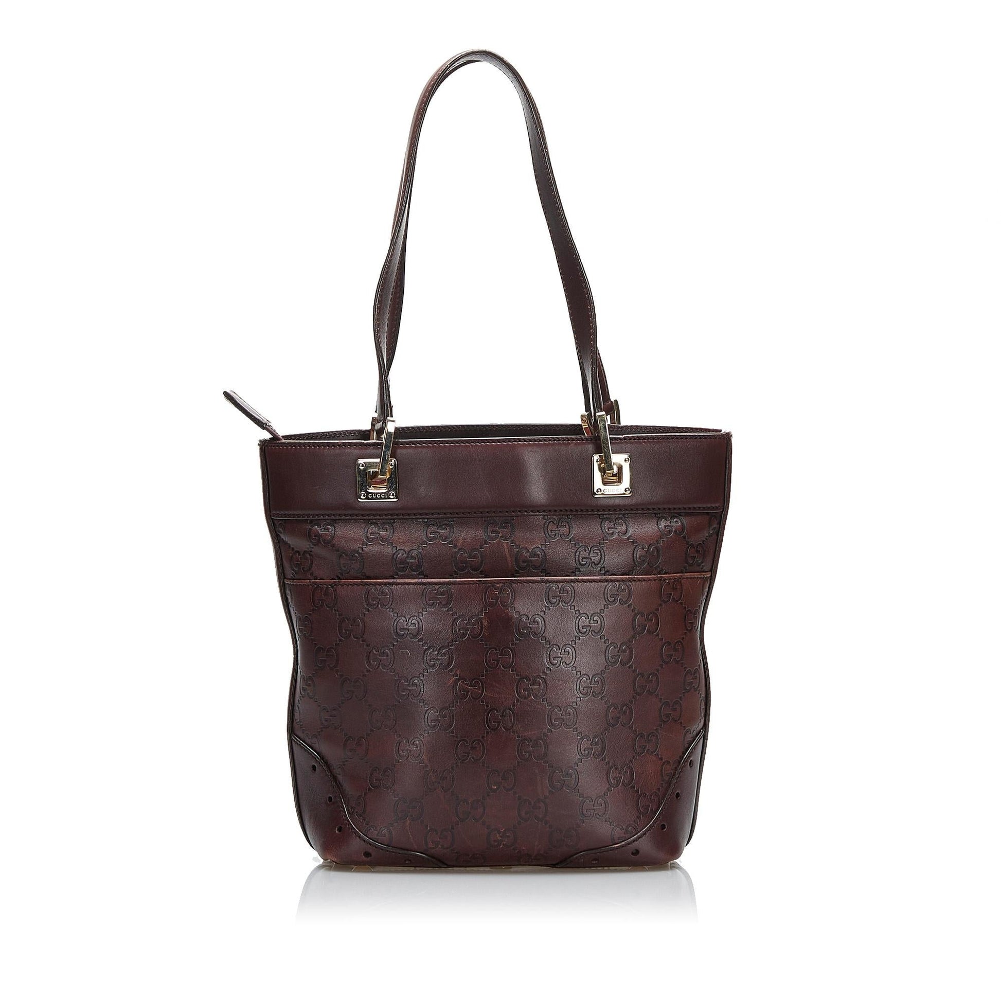 Gucci Guccissima Punch SHG-UATYgN Calf Brown Tote Bag