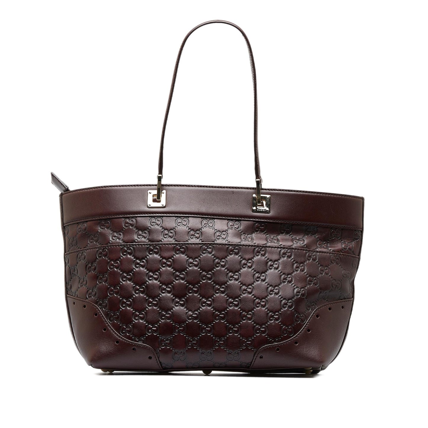 Gucci Guccissima Punch SHG-rASlGn Calf Brown Tote Bag