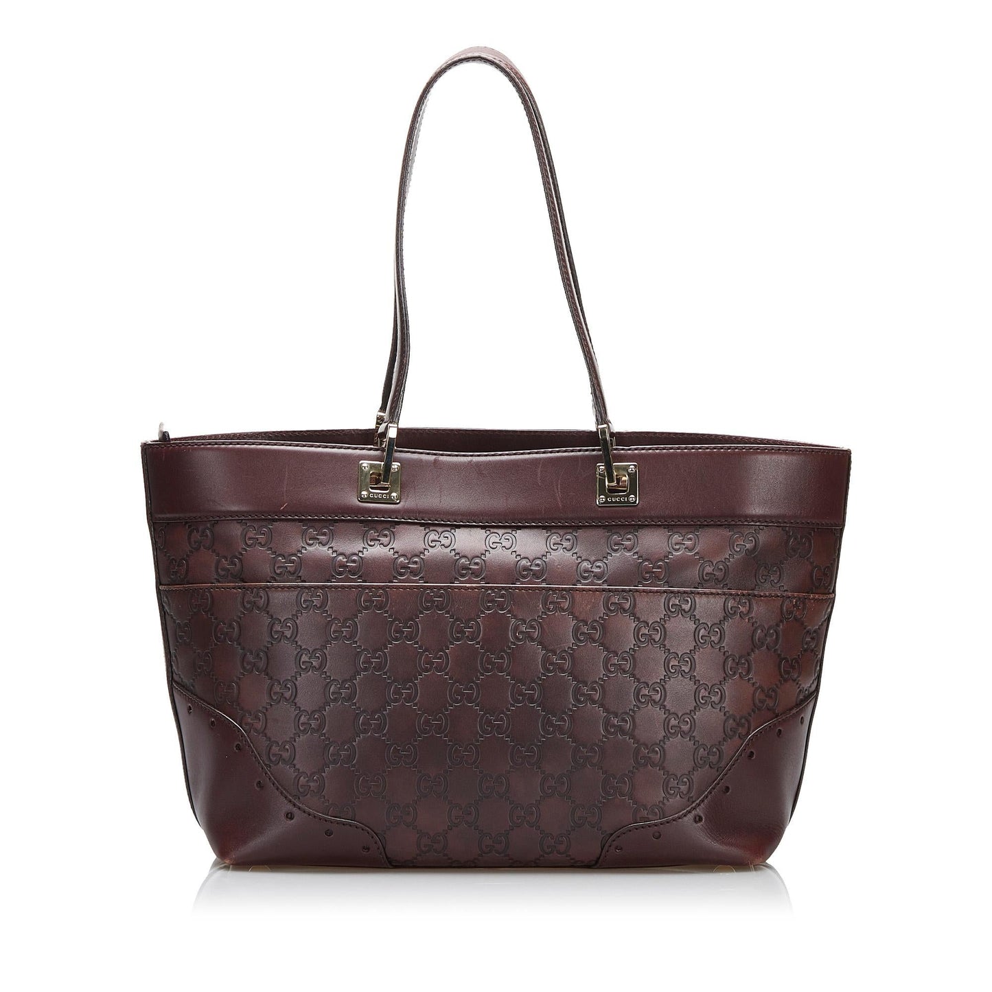 Gucci Guccissima Punch SHG-leJtbd Calf Red Tote Bag