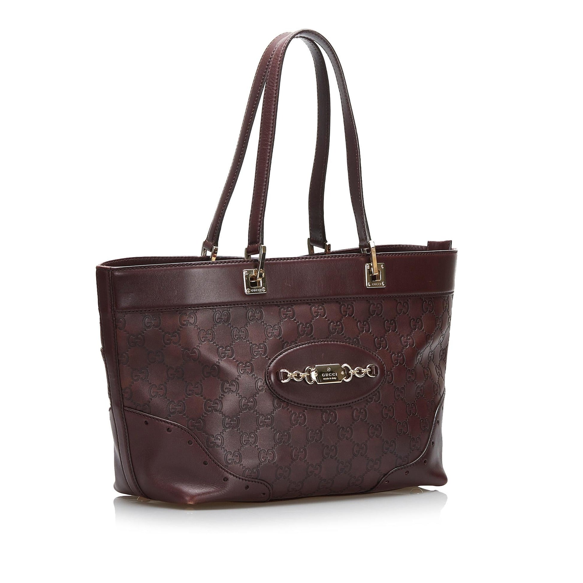 Gucci Guccissima Punch SHG-leJtbd Calf Red Tote Bag