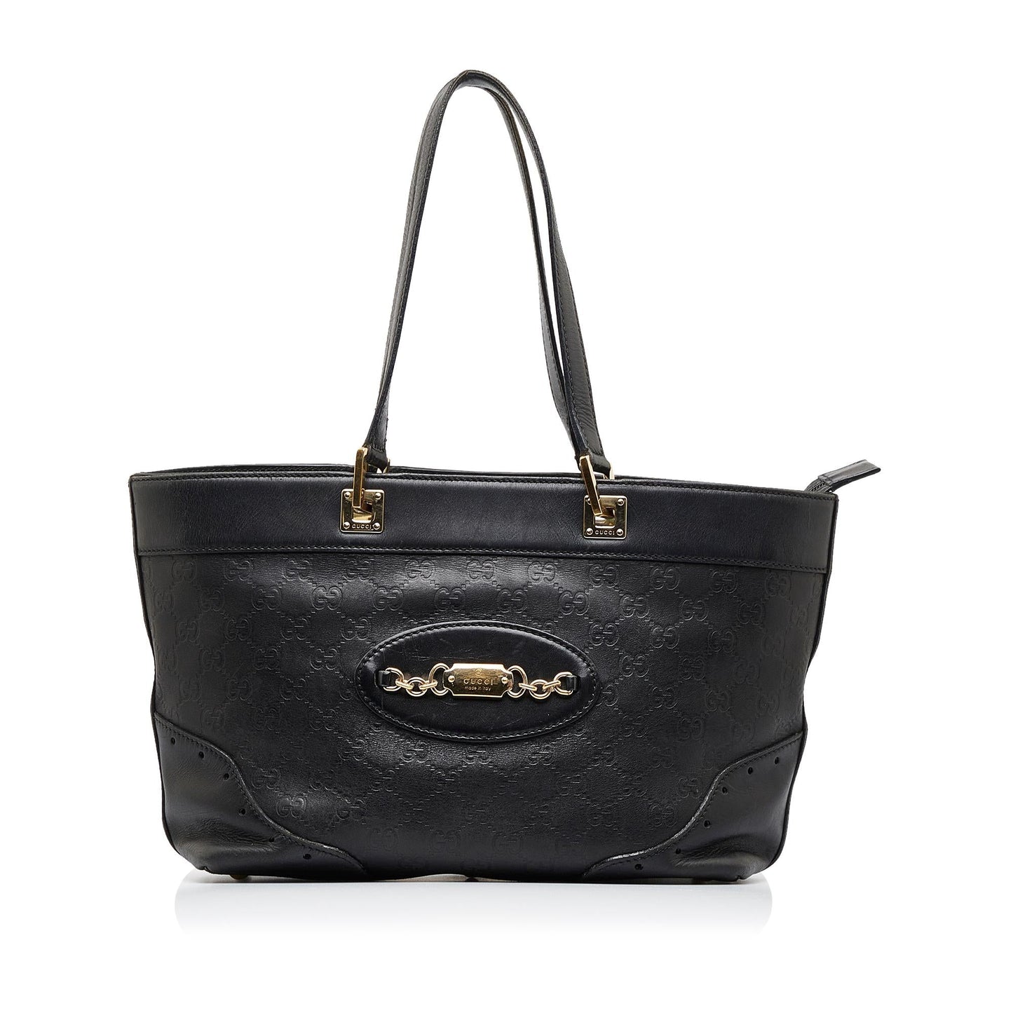 Gucci Guccissima Punch SHG-WppOJM Calf Black Tote Bag