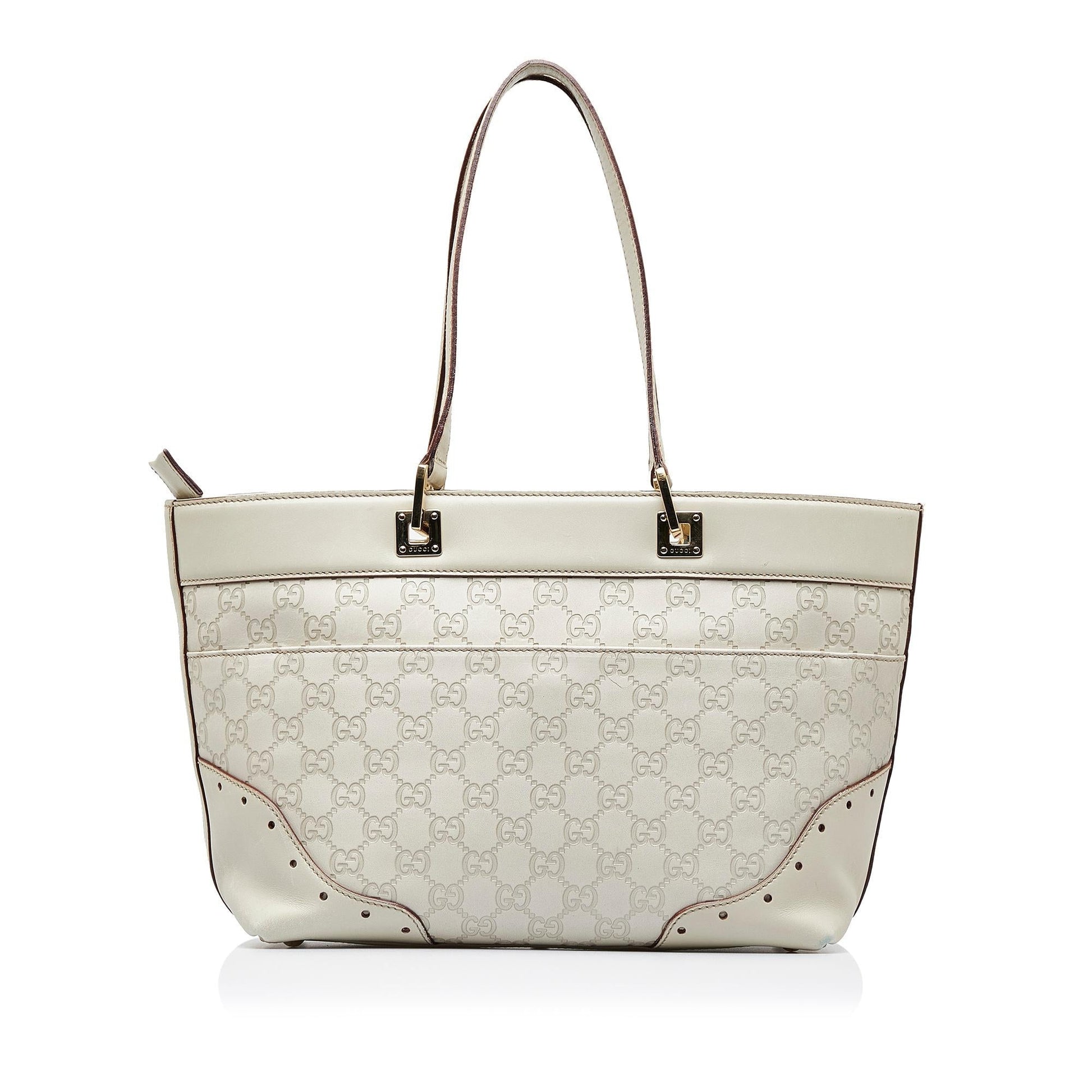 Gucci Guccissima Punch SHG-cY88qZ Calf White Tote Bag